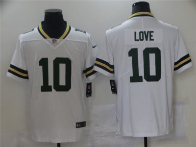 Green Bay Packers #10 Jordan Love White Vapor Limited Jersey